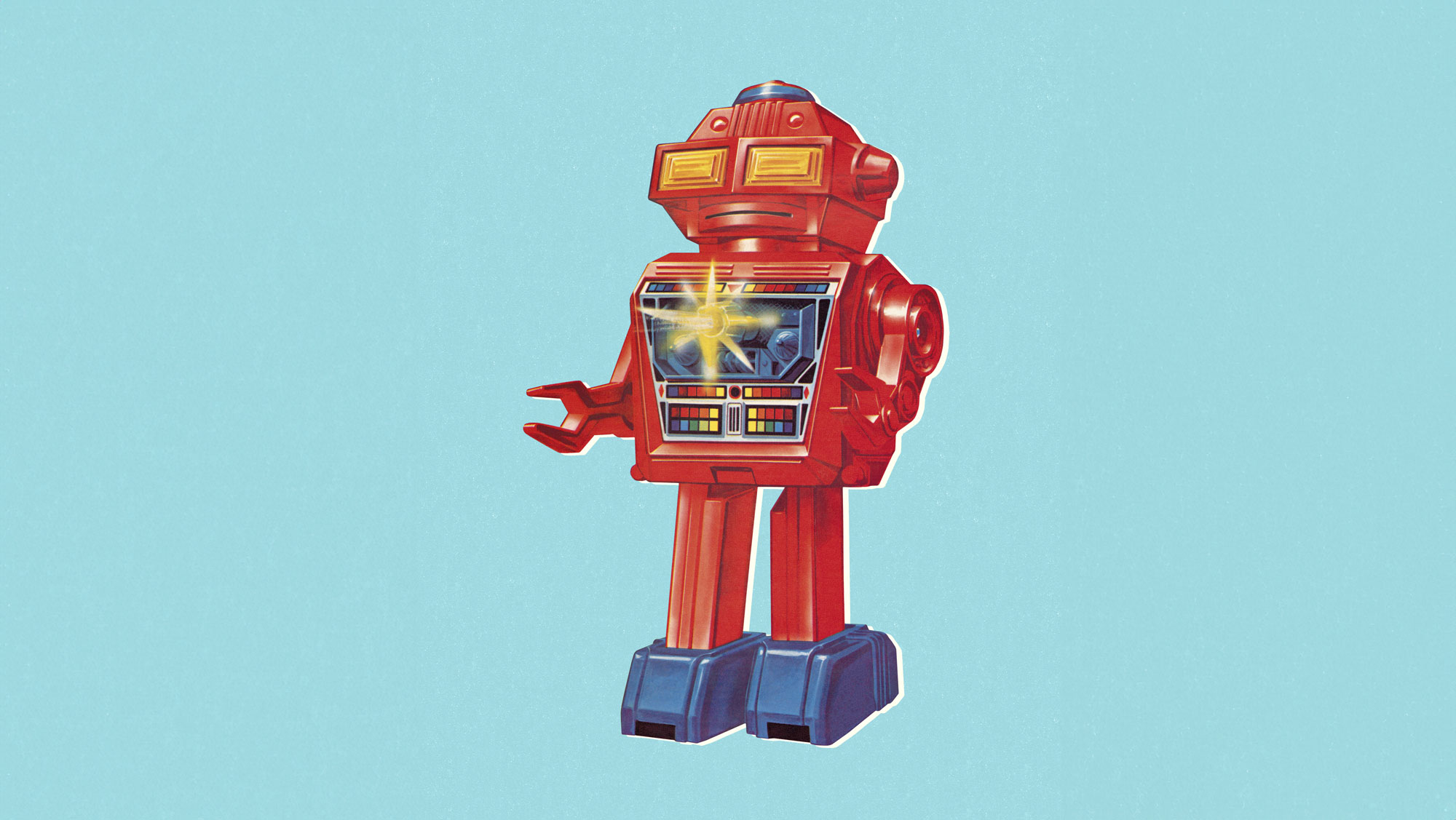 Retro looking robot is looking at future paid advertising trends